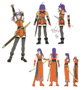 Concept art of Mia from Fire Emblem: Path of Radiance Memorial Book Tellius Recollection: The First Volume.