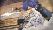 In-game still of Chrom in 聖火降魔錄無雙.