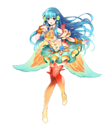 Artwork of Resplendent Eirika in Fire Emblem Heroes by Saori Toyota.