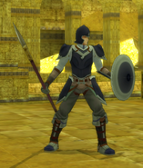 Battle model of Aran, a Soldier from Radiant Dawn.