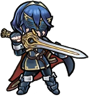 Lucina's sprite as the Enigmatic Blade in Heroes.