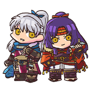 Micaiah and Sanaki from the Fire Emblem Heroes guide.