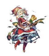 Artwork of Lissa from Fire Emblem Heroes by Umiu Geso.