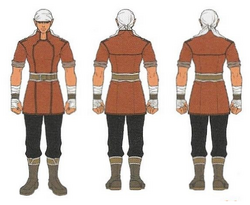 Concept artwork of the Red Dragon class in human form from Radiant Dawn.