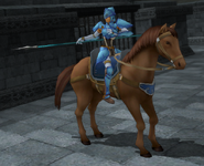 Fiona's battle model as a Lance Knight in Radiant Dawn.