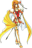 Official artwork of Lachesis from Fire Emblem: Genealogy of the Holy War.