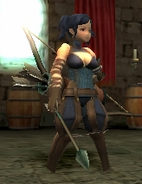 Cynthia's battle model as an Archer in Awakening.