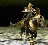 Kliff's battle model as a Gold Knight.