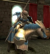Sumia's battle model as a Great Knight in Awakening.