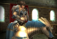 Frederick's battle model as a Great Knight in Awakening.