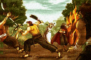 Lyn, Erk, Serra, and Dorcas fight bandits