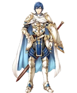 Artwork of Chrom (Knight Exalt) from Fire Emblem Heroes by Yamada Kotaro.