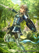 Artwork of Inigo in Fire Emblem 0 (Cipher) by Tomohide Takaya.