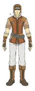 Concept artwork of the Myrmidon class from Radiant Dawn.