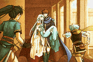 Eliwood rescues Ninian at the end of this chapter