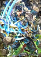 Artwork of Chrom in Fire Emblem 0 (Cipher) by Kazuhiro Taneda.
