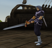 Zihark's in-game battle model as a Myrmidon in Path of Radiance.