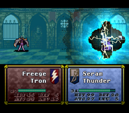 An enemy mage casting Thoron on Salem in Thracia 776.