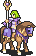 FE8 Sprite de L'Arachel(Caballero Mago) en batalla