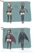 Concept art of a female Dark Mage from Fates.