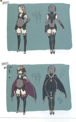 Concept art of a female Dark Mage from Fates.