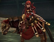 Battle model of Selena, a female Bow Knight from Fates.