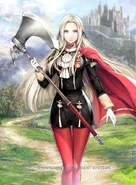 Artwork of Edelgard in Fire Emblem 0 (Cipher) by Kotaro Yamada.