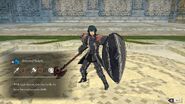 Male Byleth's battle model as an Armored Knight.