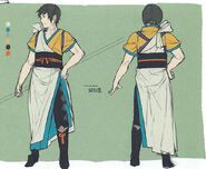 Concept art of a male Spear Fighter (no hat) from Fates.