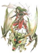 Official artwork of Travant from the Genealogy of the Holy War.