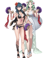 Arte de Byleth y Rhea (Dúo de la Diosa) en Fire Emblem Heroes por cuboon.