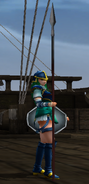 Nephenee's in-game battle model as a Soldier in Path of Radiance.