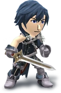 Official artwork of the Chrom Mii costume in Super Smash Bros. for Wii U and 3DS