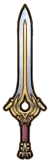 In-game model of the Falchion wielded by Chrom and Lucina from Heroes.