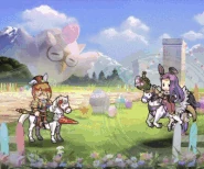 Sonya attacking with Magic Rabbits.