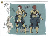 Concept art of a female Berserker from Fates