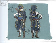 Concept art of a female Bow Knight from Fates.