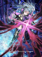 Artwork of Grima possessed Female Robin in Fire Emblem 0 (Cipher) by Masaki Hirooka.