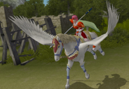 Marcia's battle model as a Falcon Knight in Radiant Dawn.