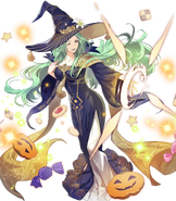 Artwork of Rhea as the Witch of Creation from Fire Emblem Heroes by ichikawa Halu.