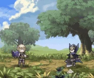 Kliff attacking with Sagittae in Fire Emblem Heroes.