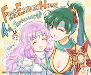 Fire Emblem Heroes Fourth Anniversary art by Yamada Kotaro.