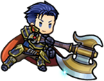 Hector's sprite as the General of Ostia in Heroes.