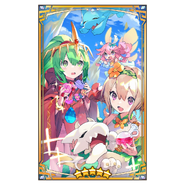 Illustration of Peony, Tiki and Notte from Dragalia Lost.