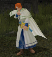 Battle model of Rhys, a male Bishop from Radiant Dawn.