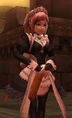 Felicia wielding the Stale Bread.