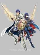 Artwork of Chrom in Fire Emblem 0 (Cipher) by Kotaro Yamada.