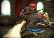 Severa's battle model as a Pegasus Knight in Awakening.