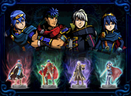 Group art of the Fire Emblem amiibo.