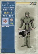 A Level 1 generic Axe Fighter, as he appears in the first series of the TCG.